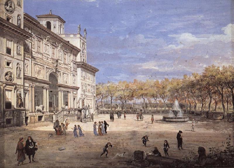 Gaspar Van Wittel The Villa Medici in Rome oil painting picture